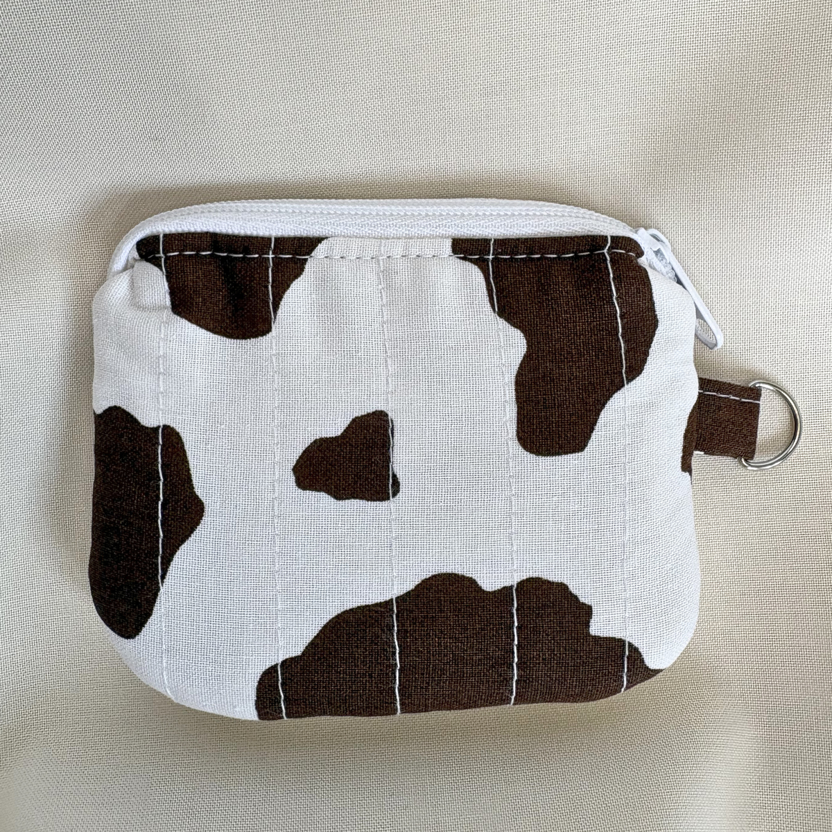 Quilted Mini Wallet Keychain