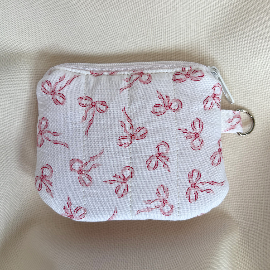 Quilted Mini Wallet Keychain