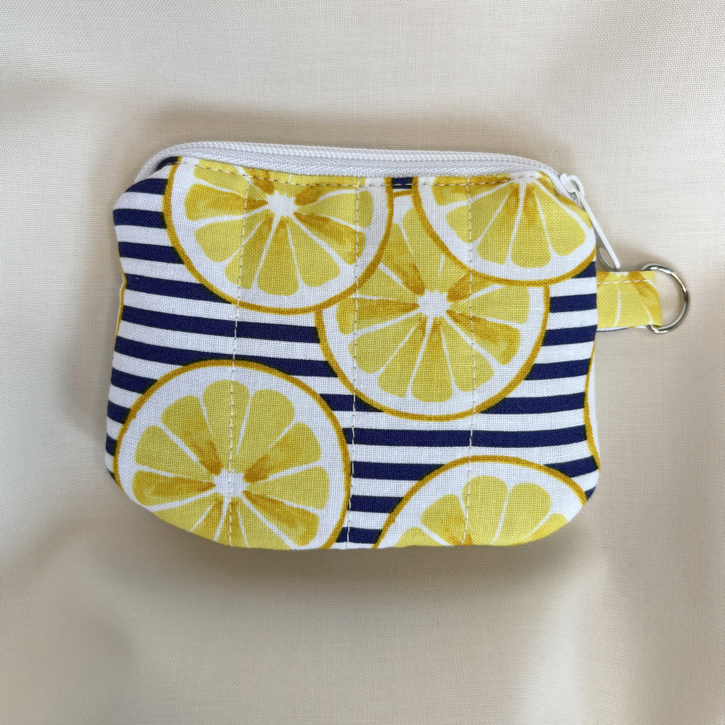 Quilted Mini Wallet Keychain