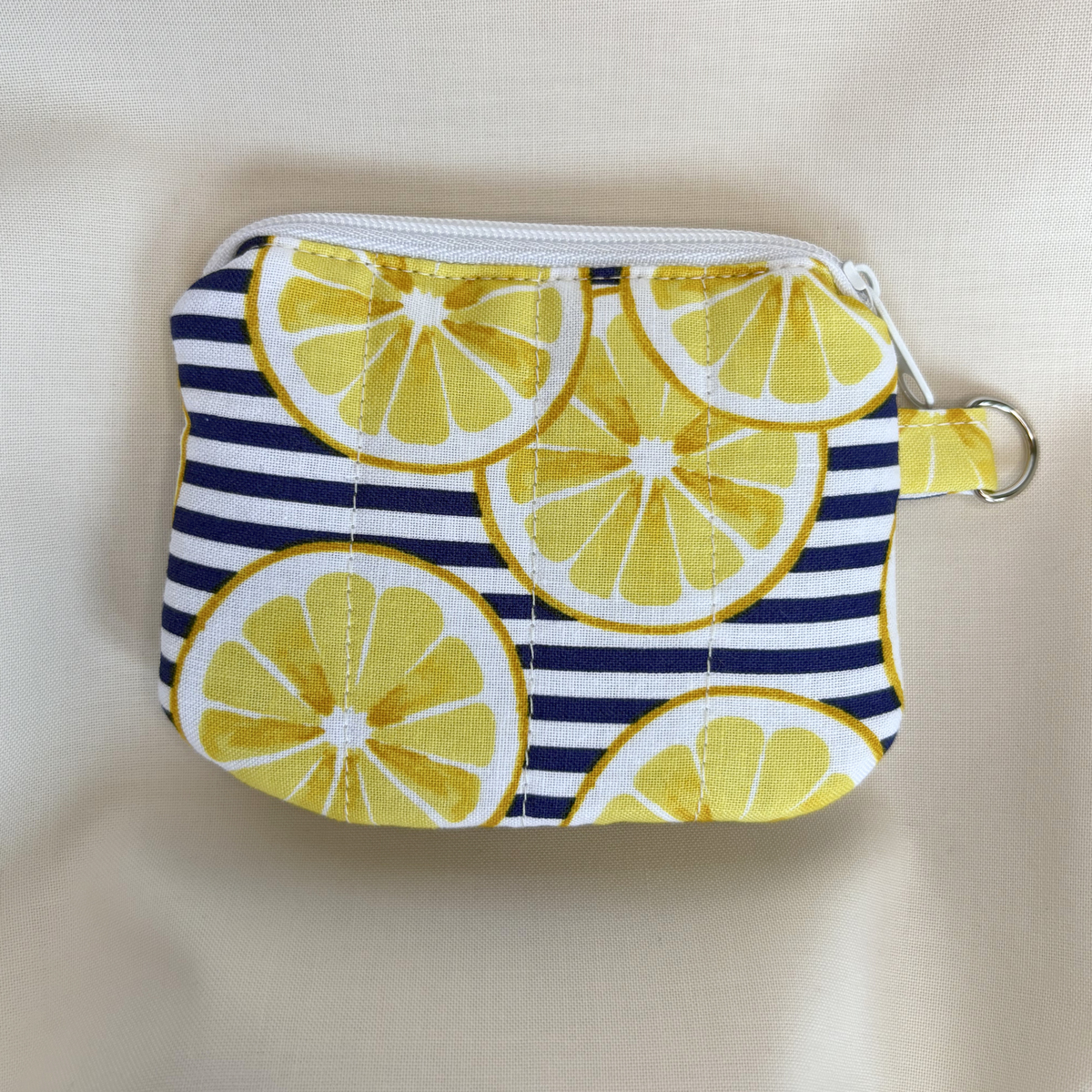 Quilted Mini Wallet Keychain