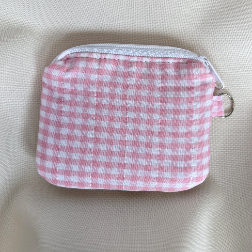 Quilted Mini Wallet Keychain