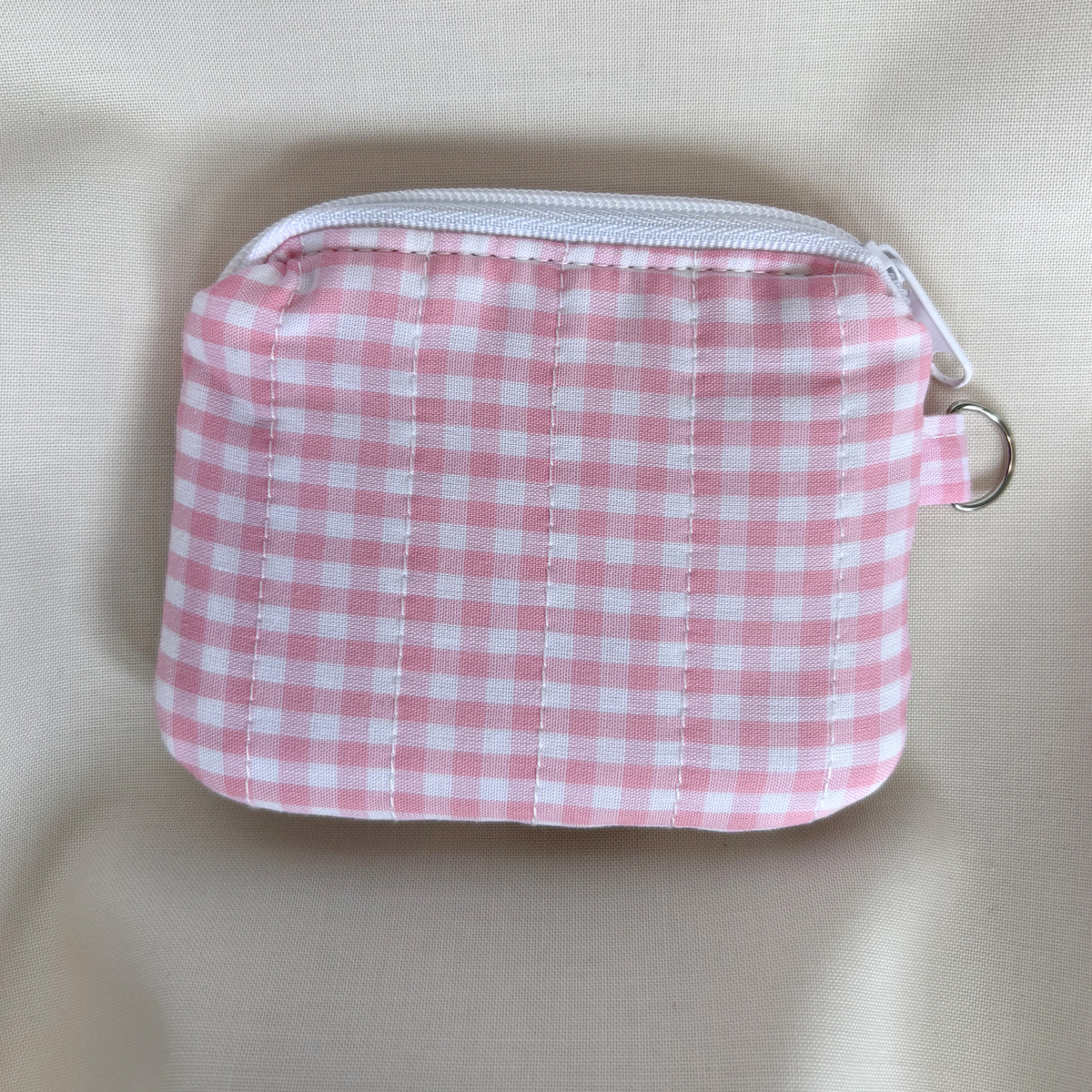 Quilted Mini Wallet Keychain