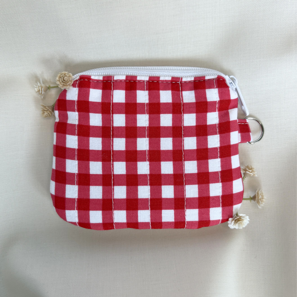 Quilted Mini Wallet Keychain