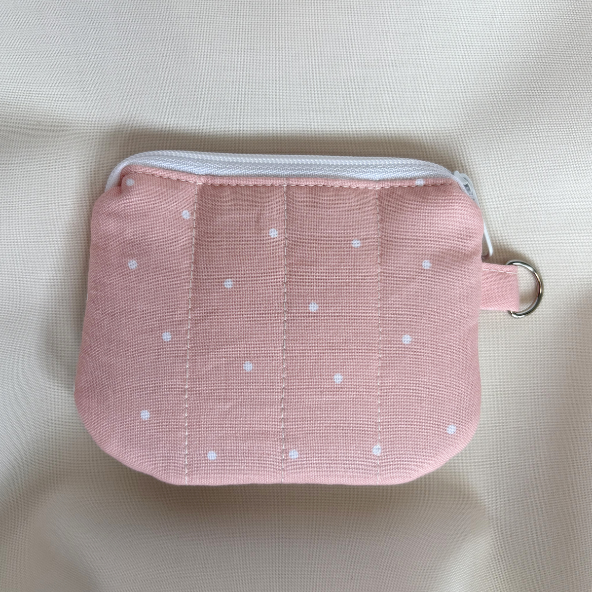 Quilted Mini Wallet Keychain