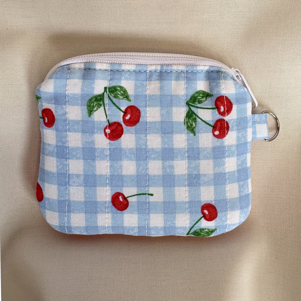 Quilted Mini Wallet Keychain