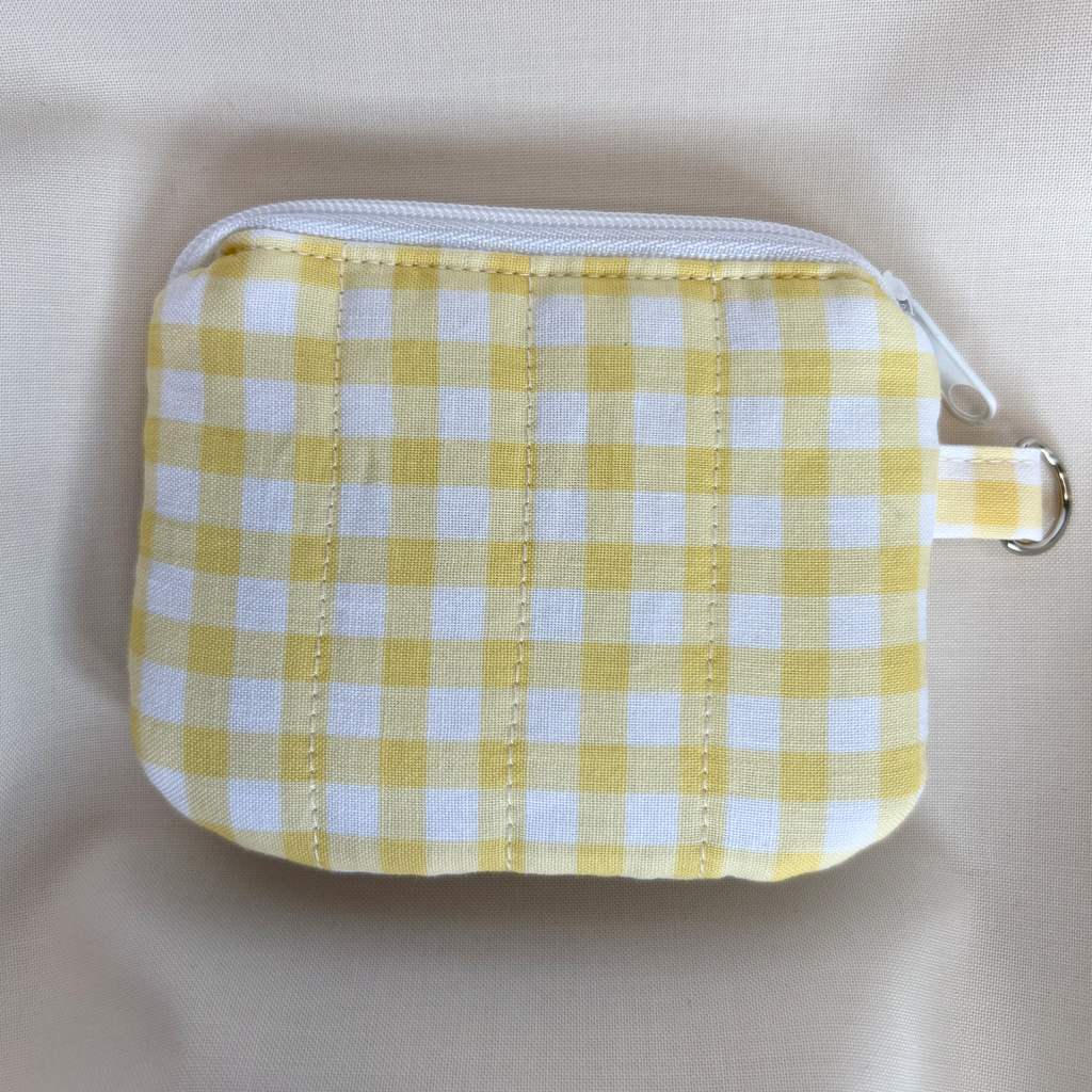 Quilted Mini Wallet Keychain