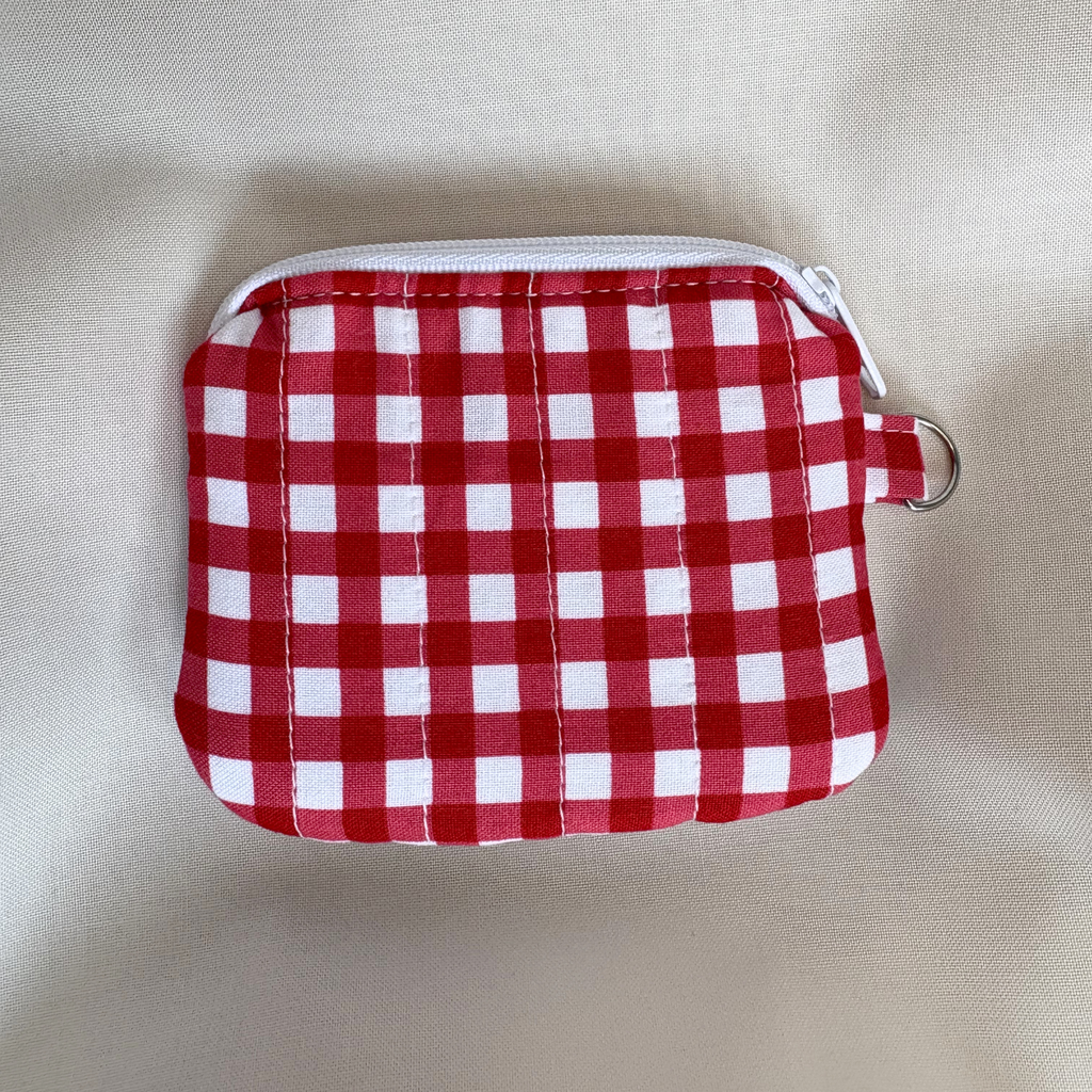 Quilted Mini Wallet Keychain