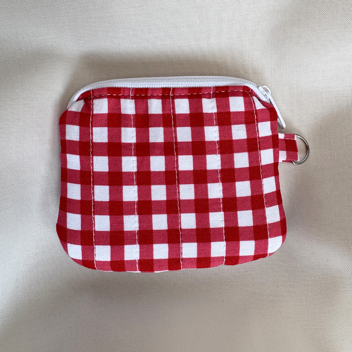 Quilted Mini Wallet Keychain