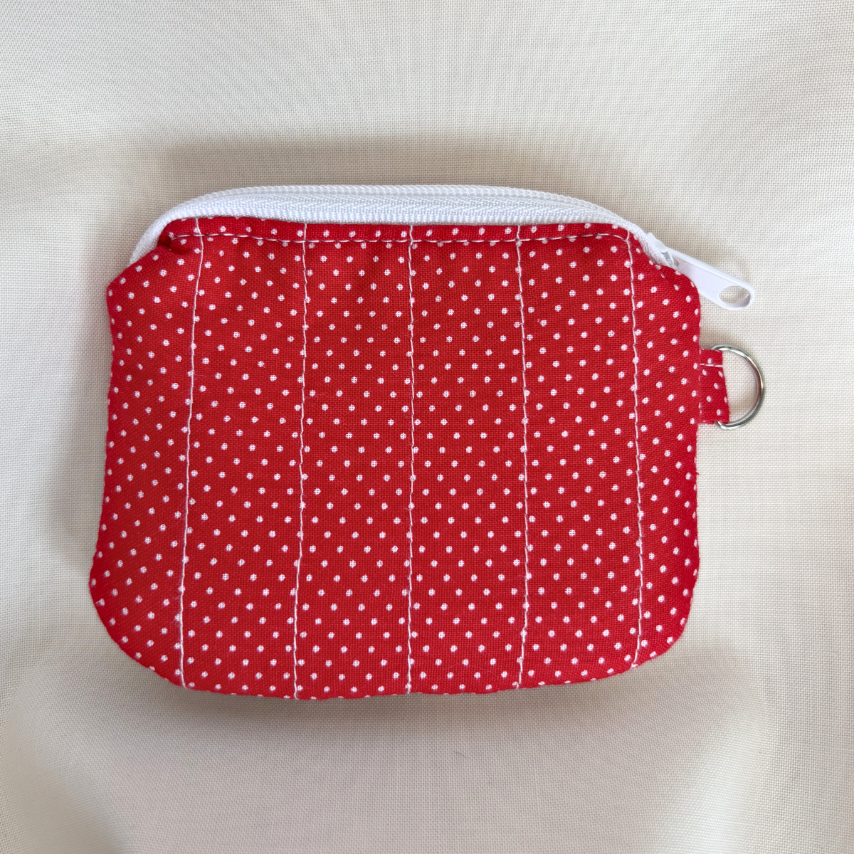 Quilted Mini Wallet Keychain