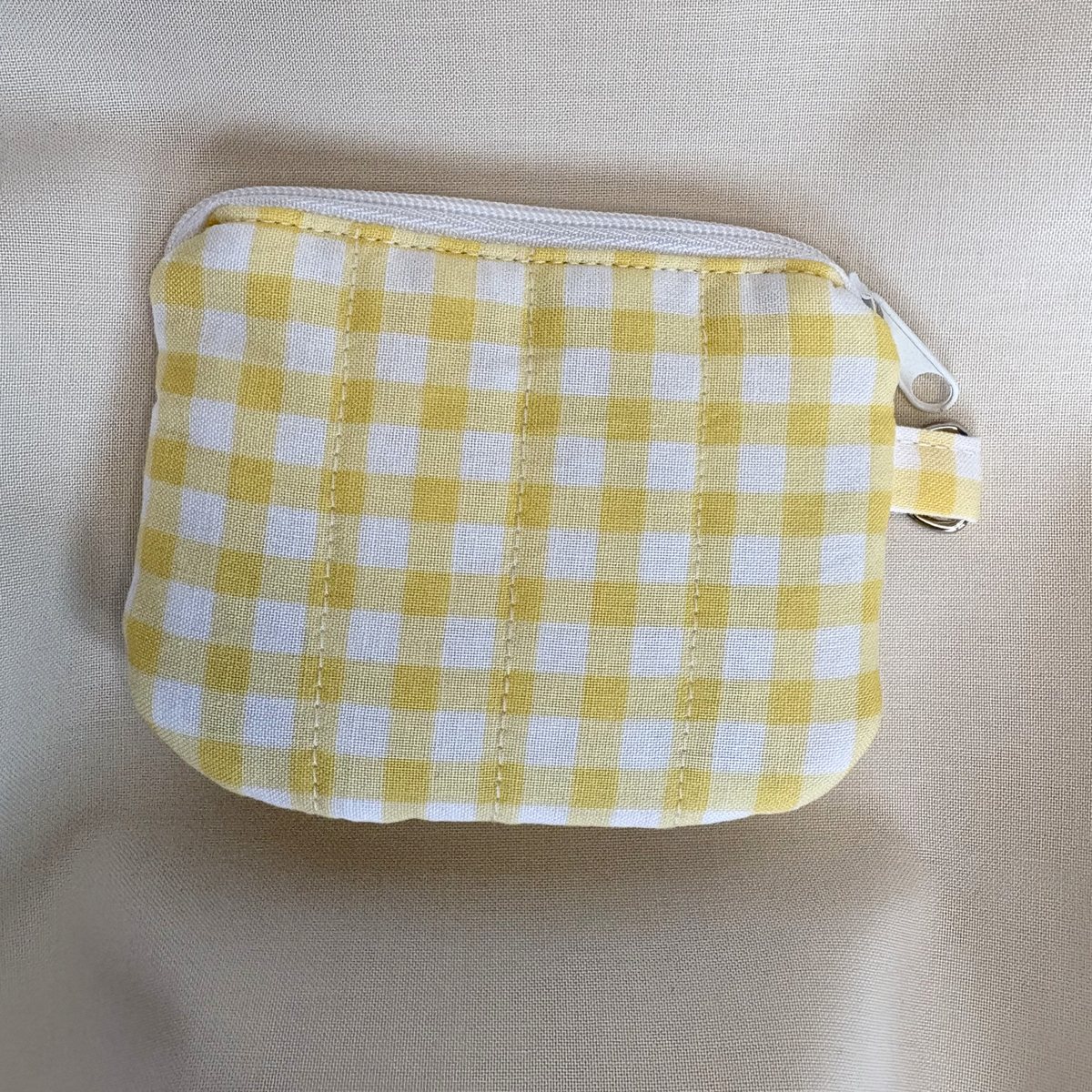 Quilted Mini Wallet Keychain