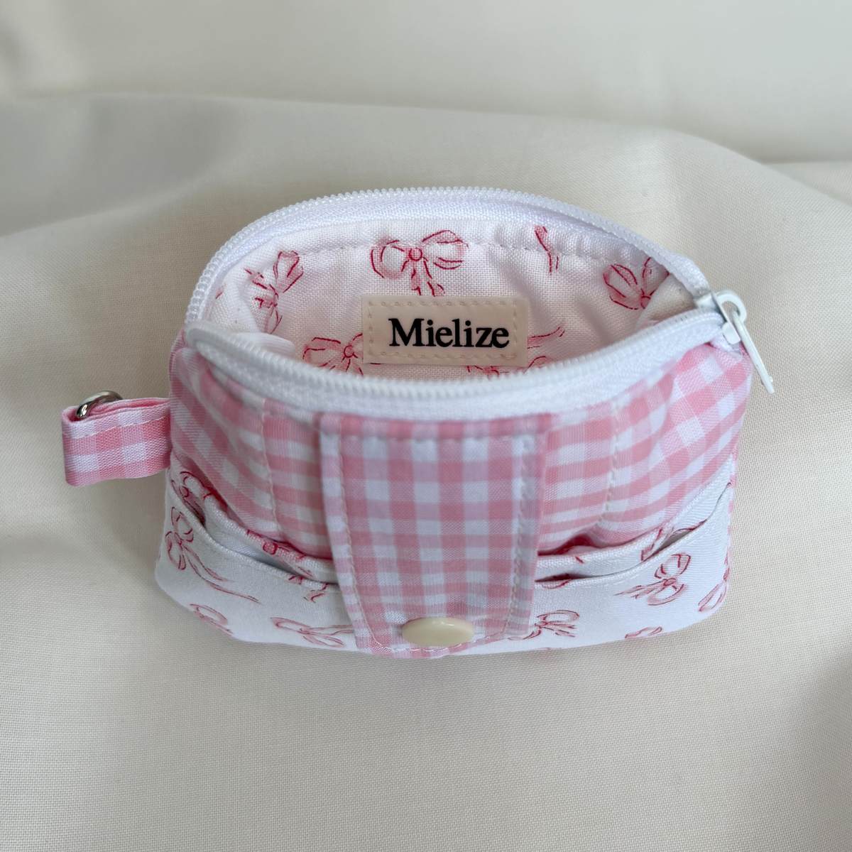 Quilted Mini Wallet Keychain