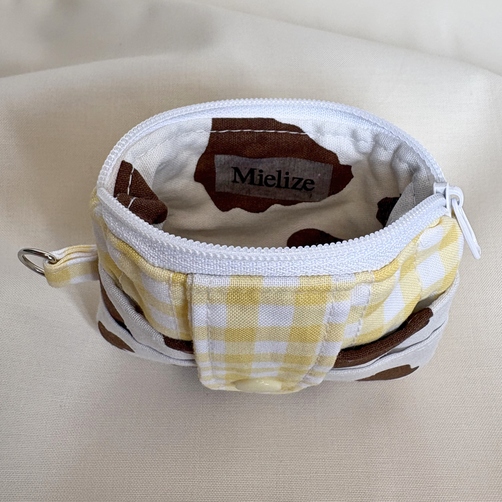 Quilted Mini Wallet Keychain