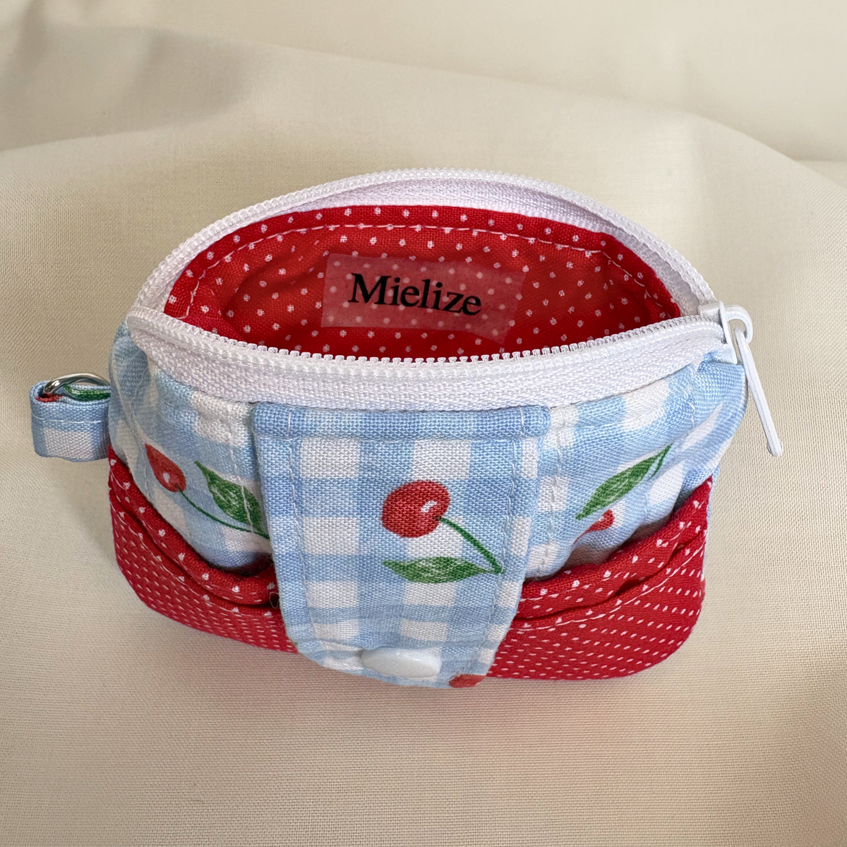 Quilted Mini Wallet Keychain