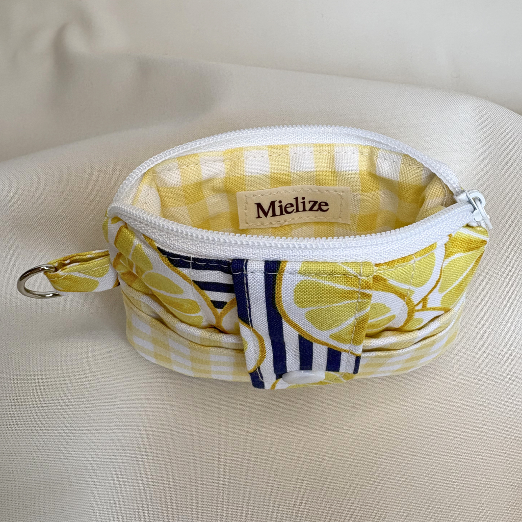 Quilted Mini Wallet Keychain
