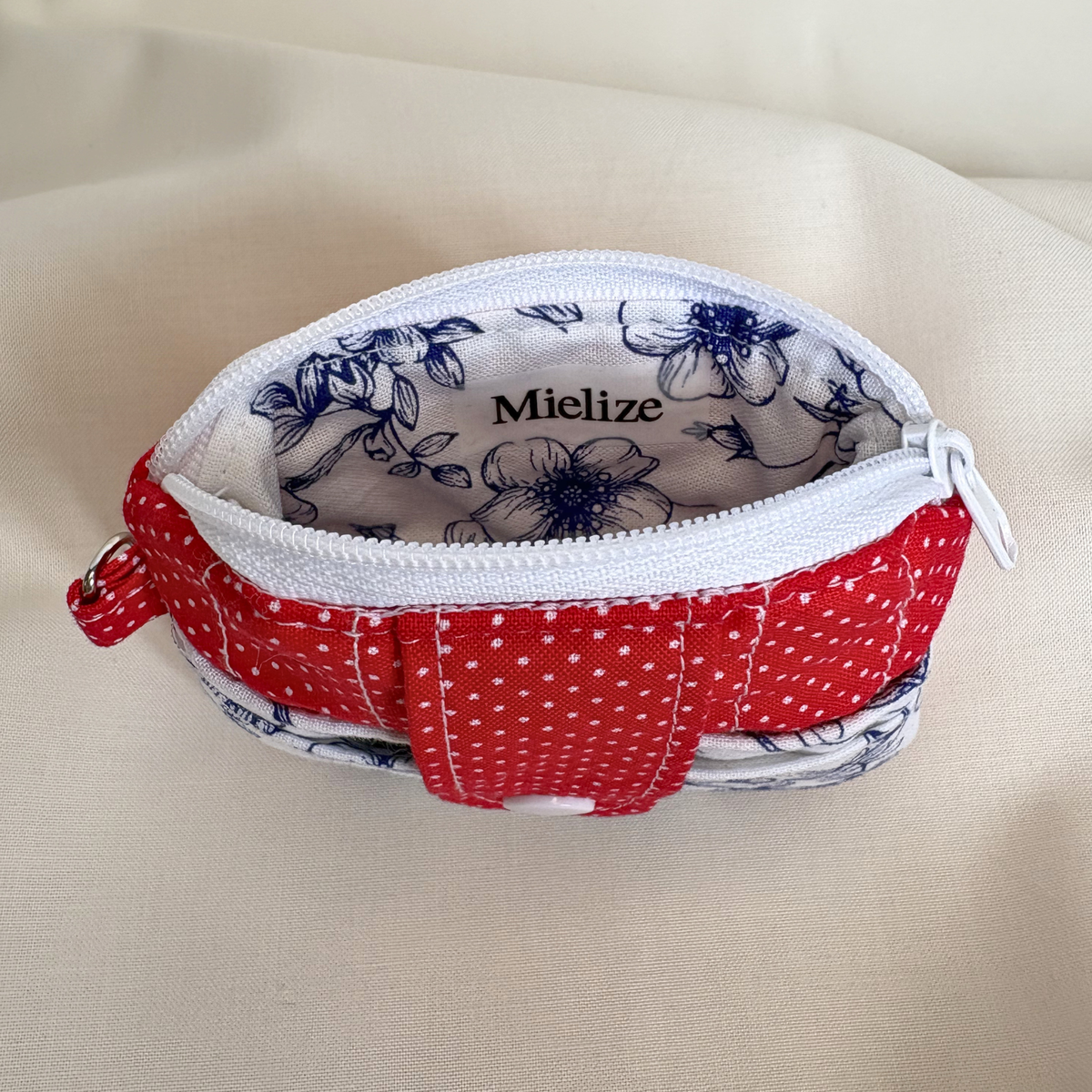 Quilted Mini Wallet Keychain