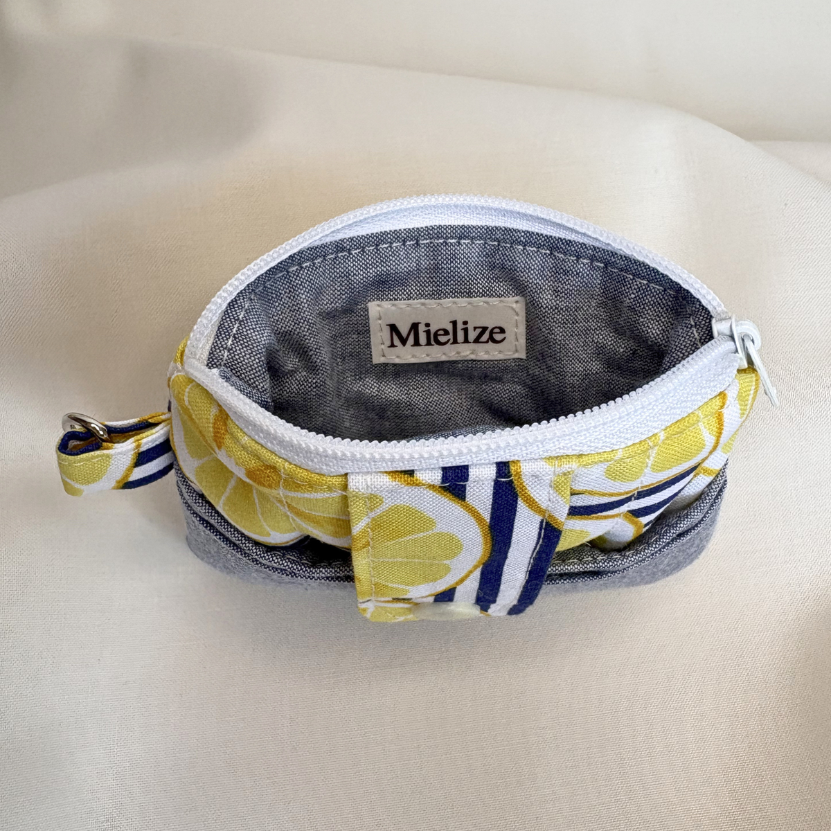 Quilted Mini Wallet Keychain