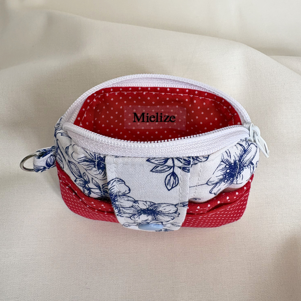 Quilted Mini Wallet Keychain