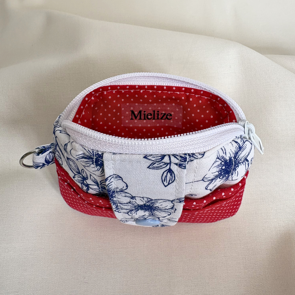 Quilted Mini Wallet Keychain
