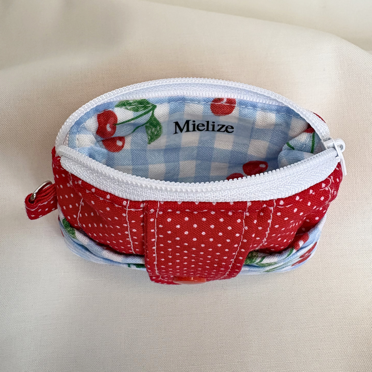 Quilted Mini Wallet Keychain