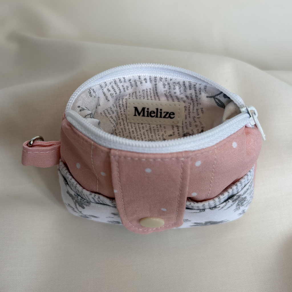 Quilted Mini Wallet Keychain