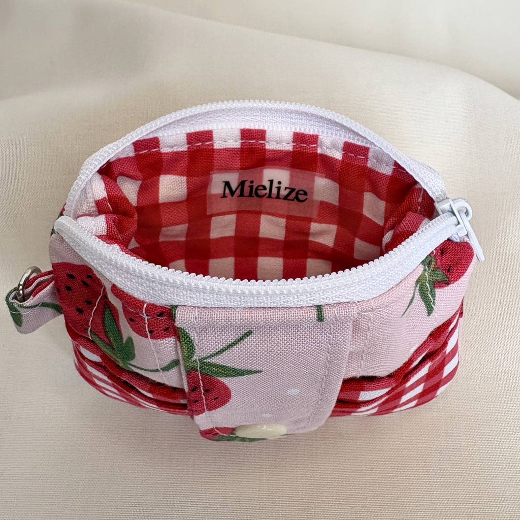 Quilted Mini Wallet Keychain