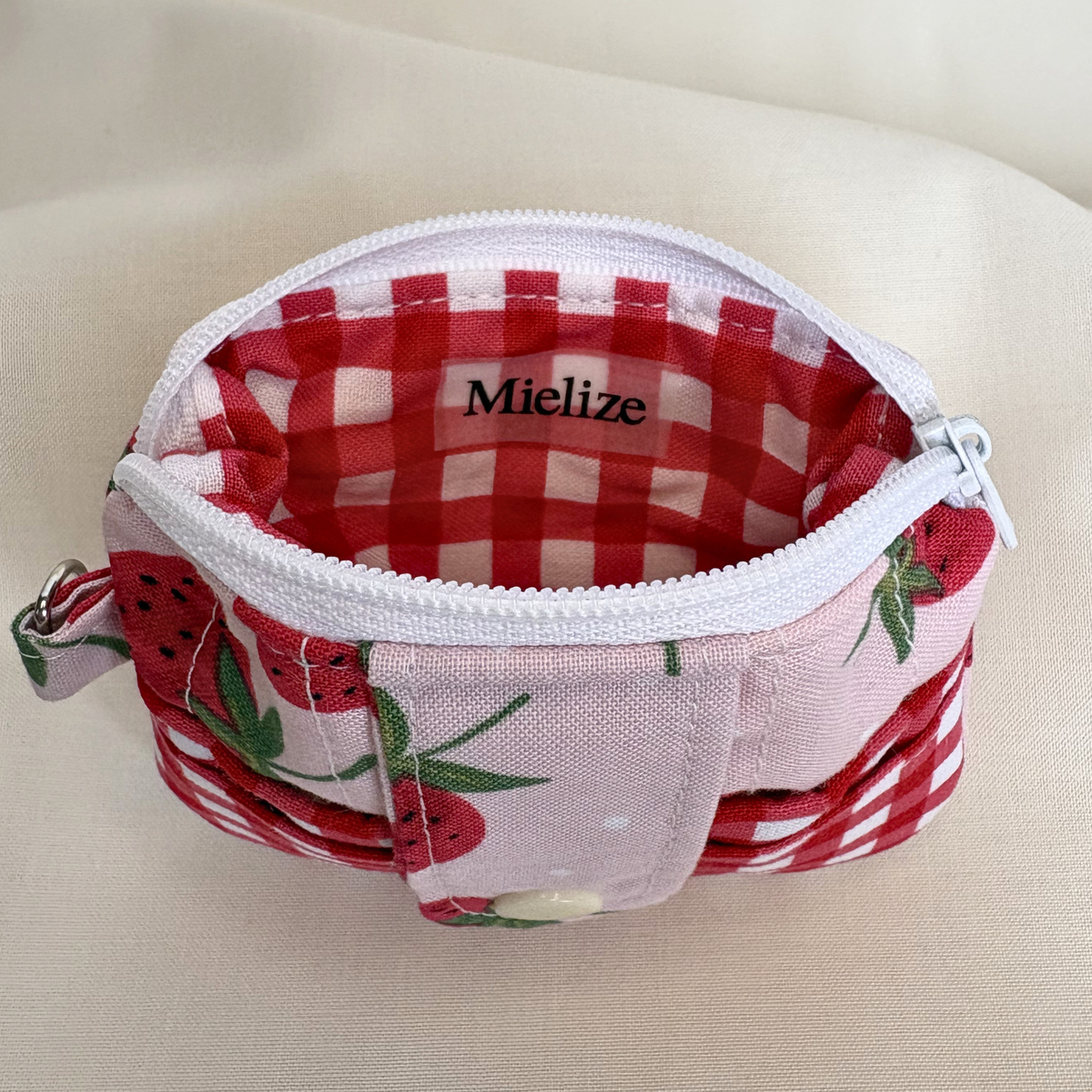 Quilted Mini Wallet Keychain
