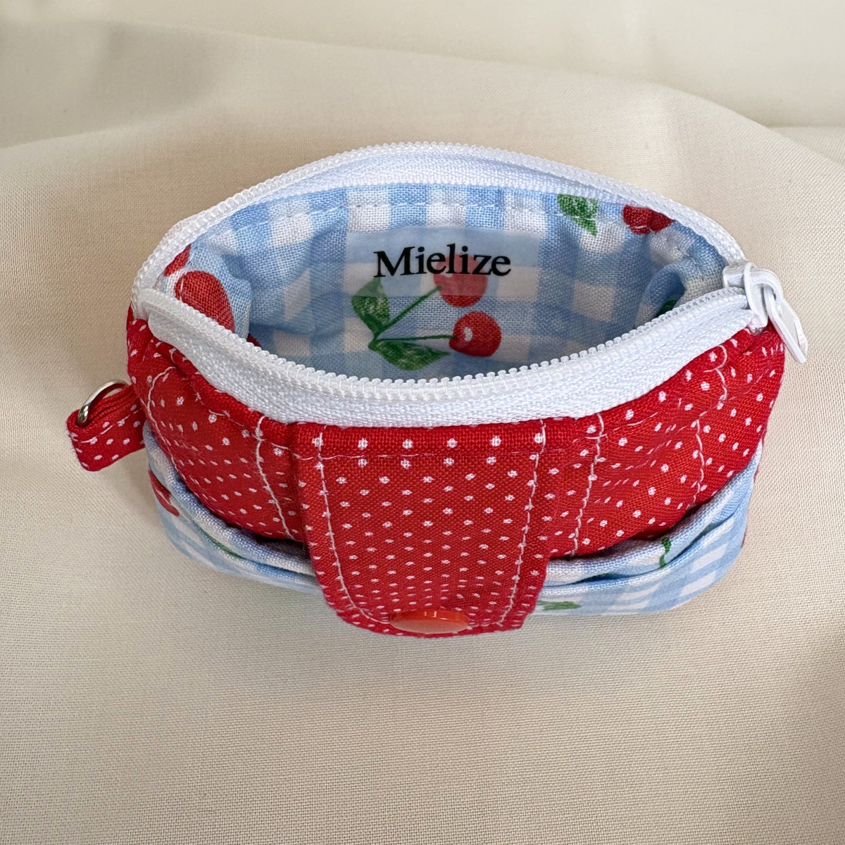 Quilted Mini Wallet Keychain