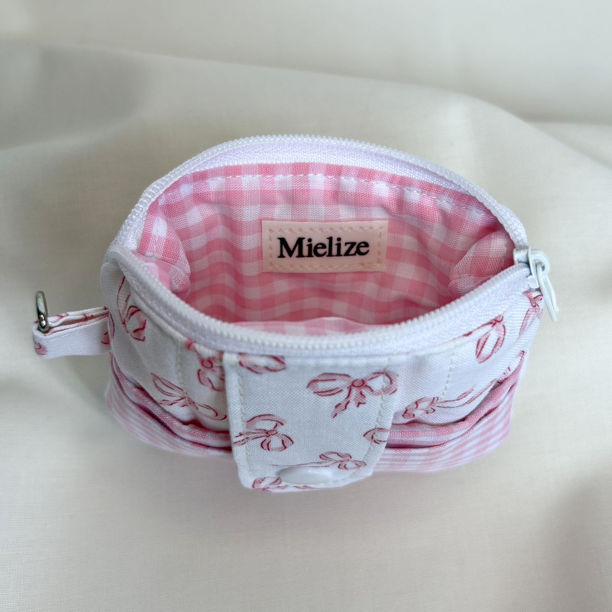 Quilted Mini Wallet Keychain