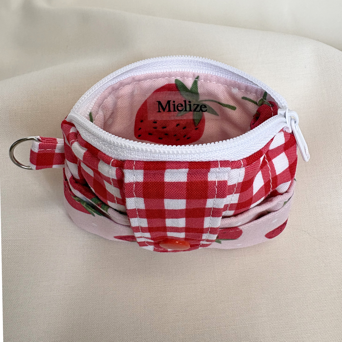 Quilted Mini Wallet Keychain