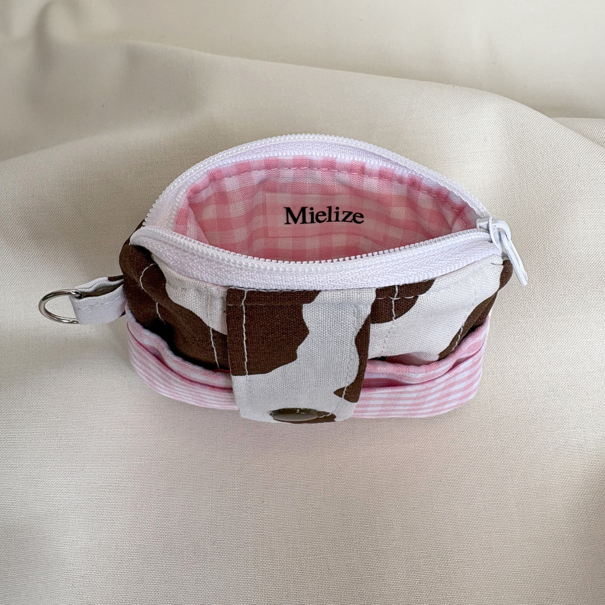 Quilted Mini Wallet Keychain