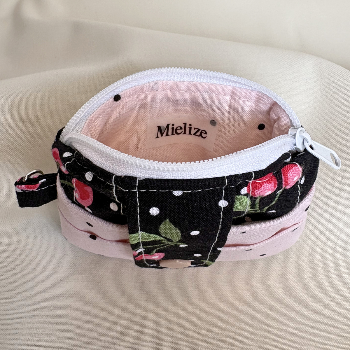 Quilted Mini Wallet Keychain