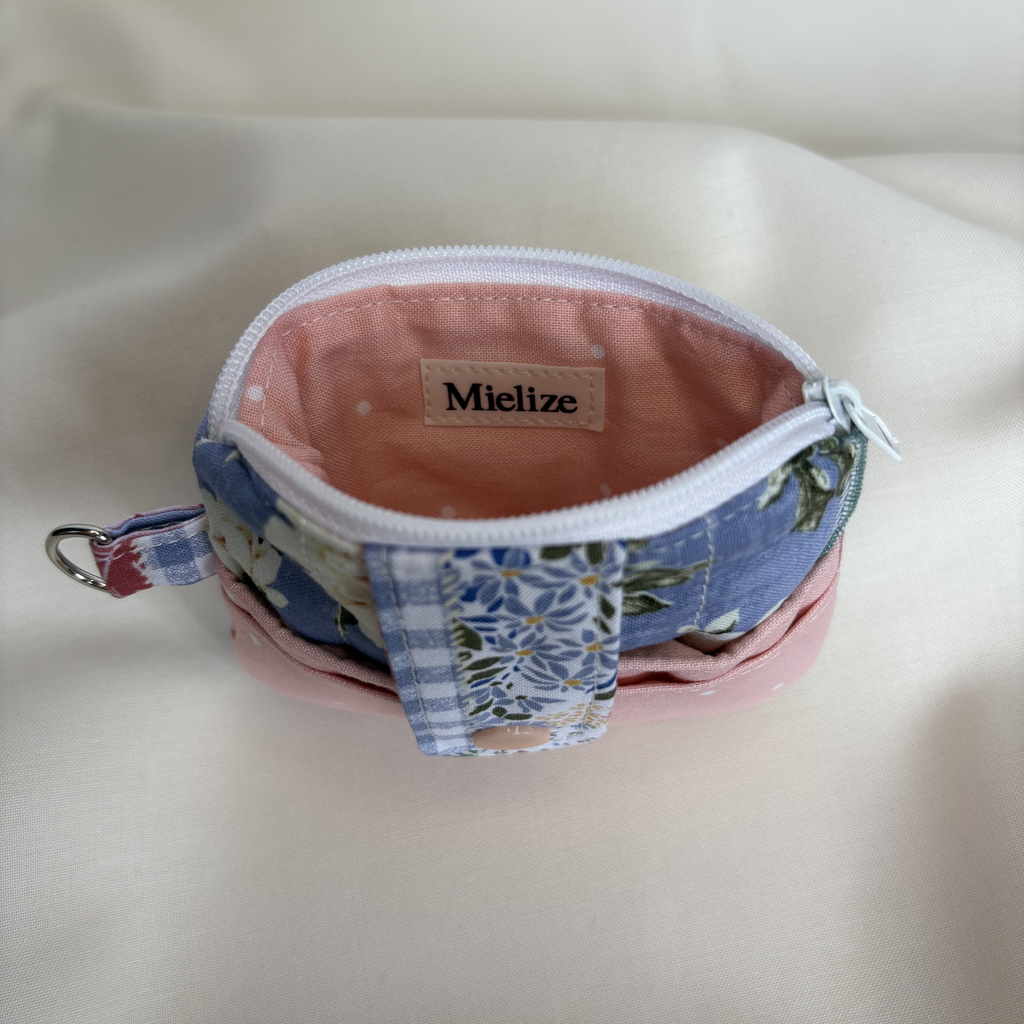 Quilted Mini Wallet Keychain