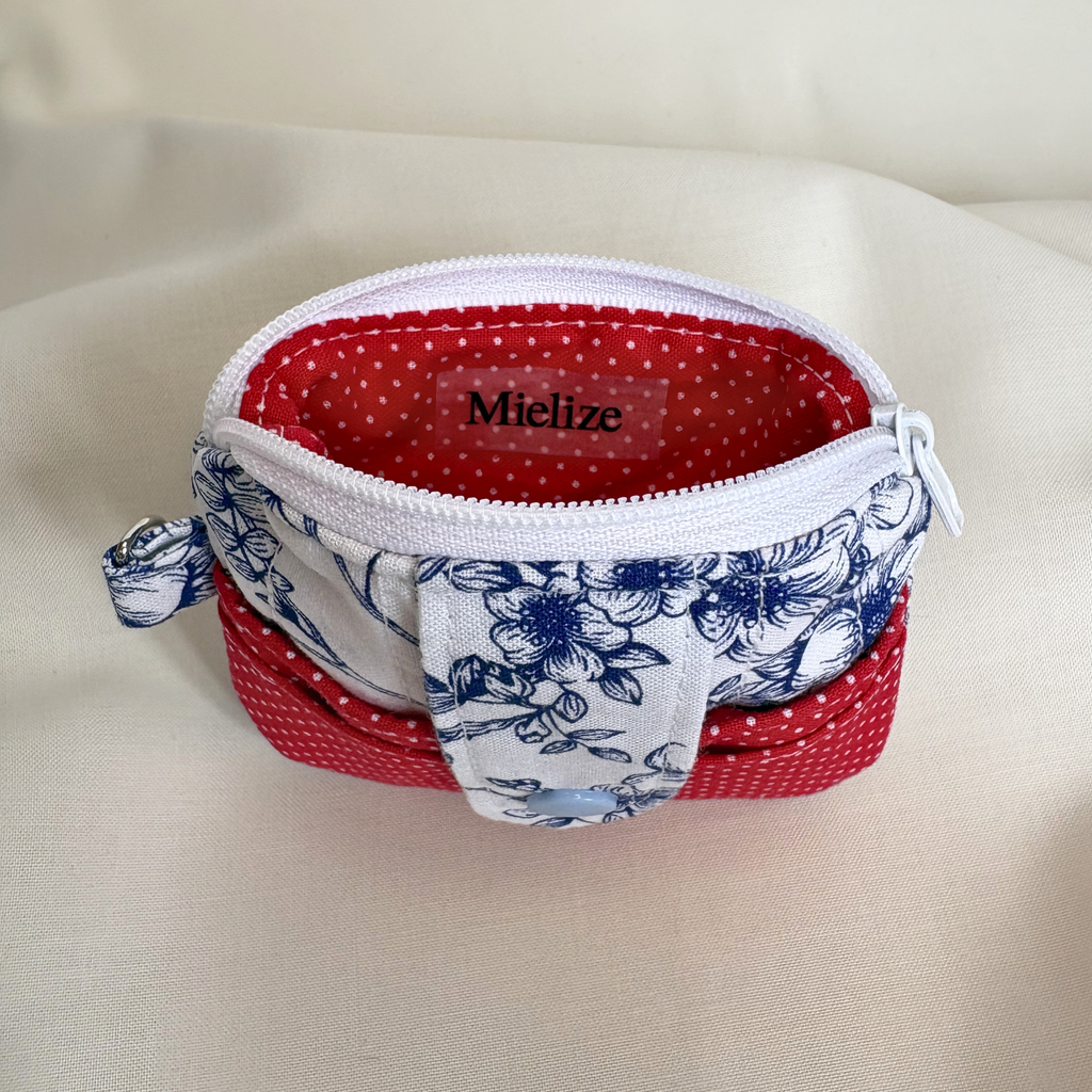 Quilted Mini Wallet Keychain